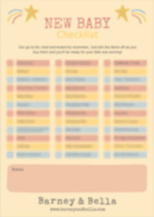 New Baby Checklist
