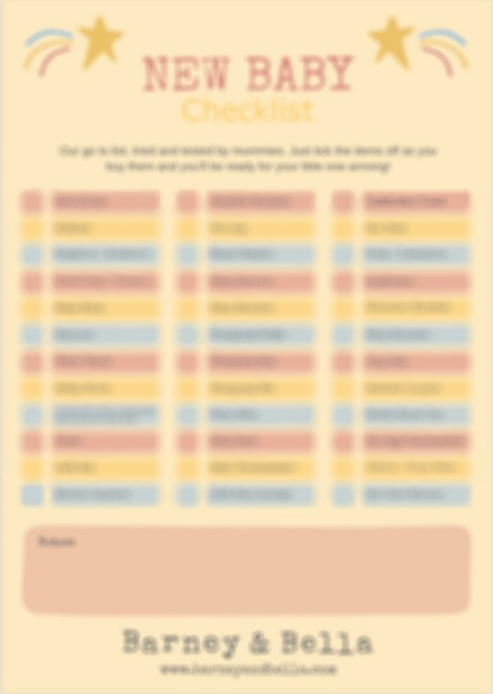 New Baby Checklist
