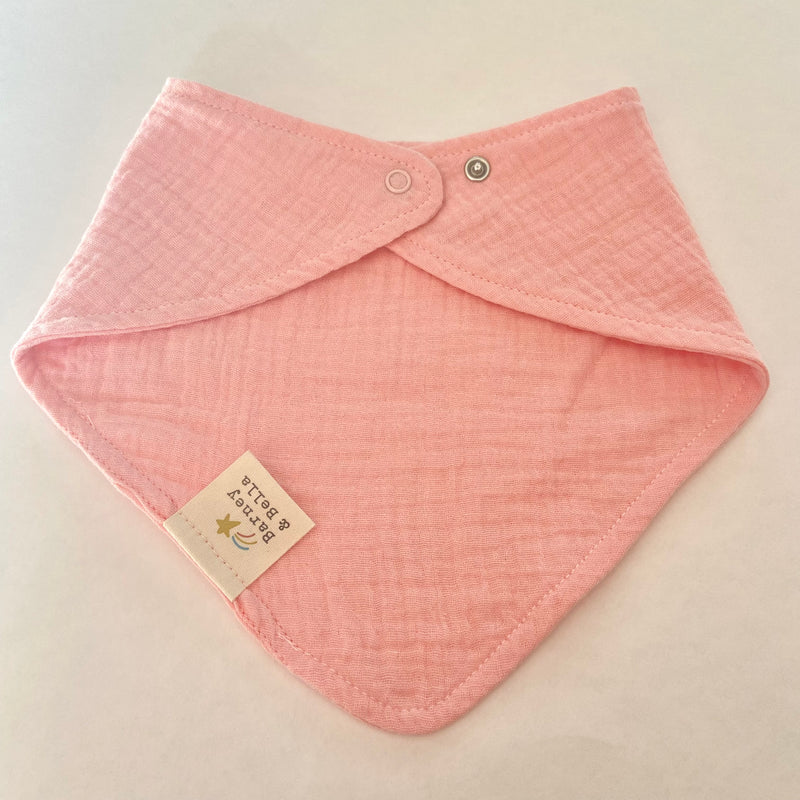 Pink Organic Cotton Baby Bandana Bib